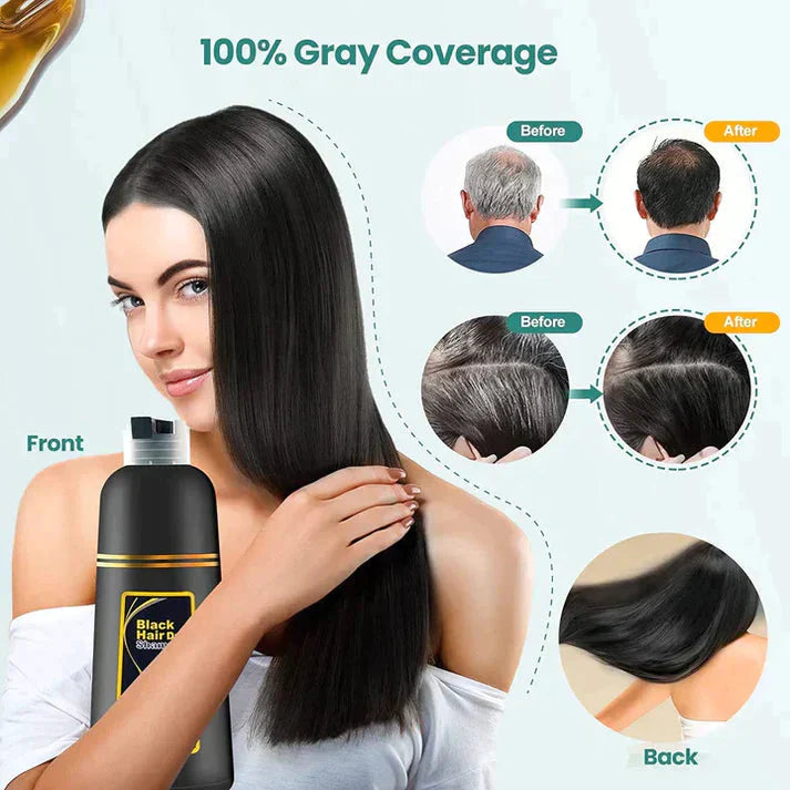 3-IN-1 BLACK HAIR DYE SHAMPOO (BUY 1 GET 1 FREE)