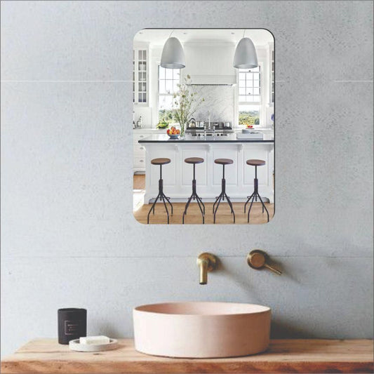 Wall Mirror Sticker (Oval + Rectangular) (BUY 1 GET 1 FREE)