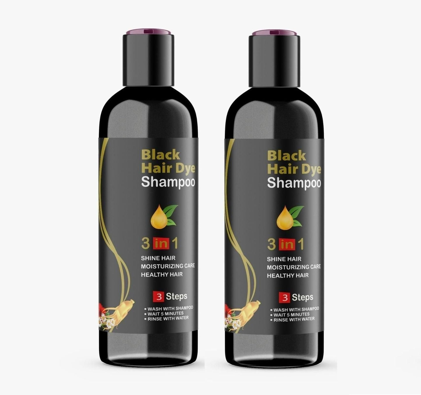 3-IN-1 BLACK HAIR DYE SHAMPOO (BUY 1 GET 1 FREE)